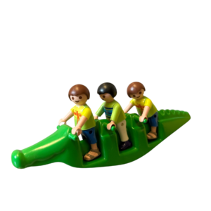 playmobil rocking crocodile with 3 kids